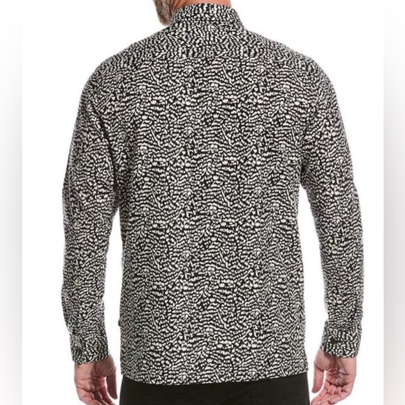Ted Baker Bramley Shirt Black Abstract Men’s size 6 NWOT - Picture 3 of 9